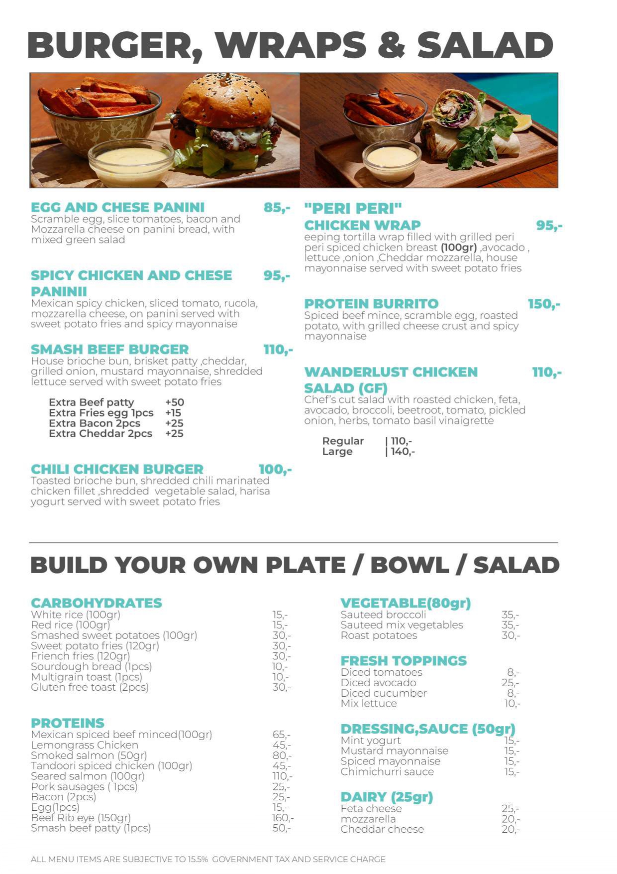 Wanderlust Cafe Menu Page 4